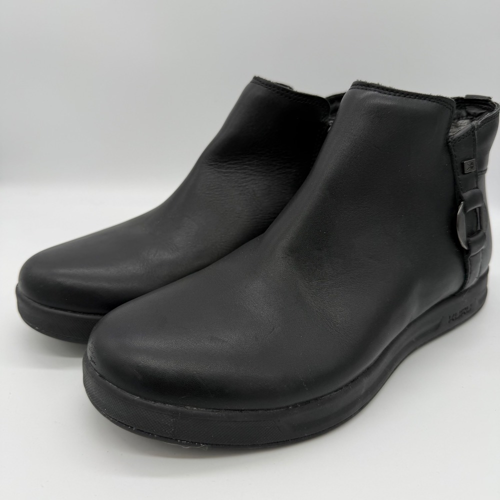Kuru Gila Women 9.5 Black Leather Chelsea Ankle Boots Orthopedic Comfort Shoes